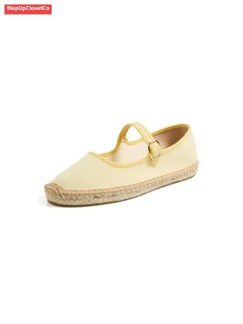 Women's Mary Jane Espadrilles Canvas Rubber Sole Flat Shoes